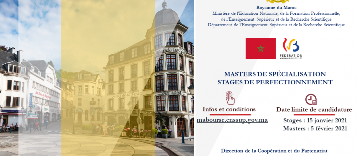 Bourses D Etude Au Sein Des Etablissements De La Federation Wallonie Bruxelles Au Titre De L Annee Universitaire 2021 2022 Faculte Des Sciences Juridiques Economiques Et Sociales Marrakech